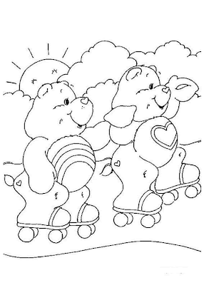 COLOREA TUS DIBUJOS: ﻿Dibujo de ositos cariñositos patinando para ...