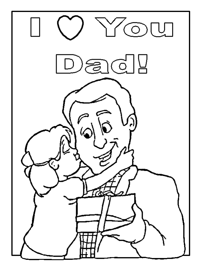 COLOREA TUS DIBUJOS: I love you dad para colorear