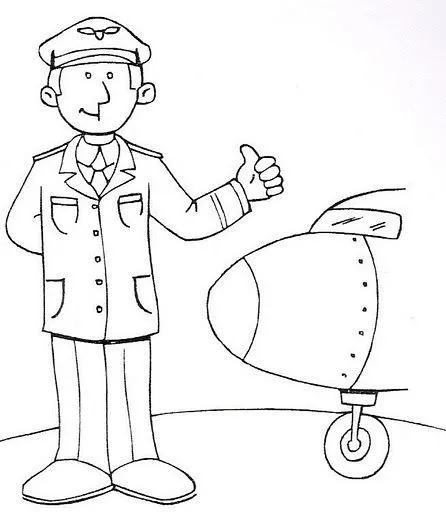 COLOREA TUS DIBUJOS: Dibujo de piloto para colorear COLOREA TUS DIBUJOS: Dibujo de piloto para colorear