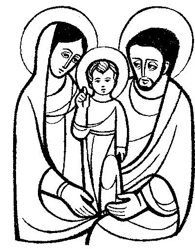 COLOREA TUS DIBUJOS: Dibujo de la sagrada familia para colorear COLOREA TUS DIBUJOS: Dibujo de la sagrada familia para colorear