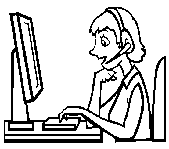 COLOREA TUS DIBUJOS: Dibujo de secretaria para colorear COLOREA TUS DIBUJOS: Dibujo de secretaria para colorear