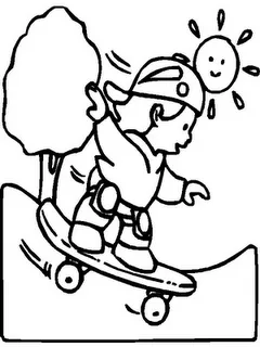 COLOREA TUS DIBUJOS: Dibujo de Skate para colorear