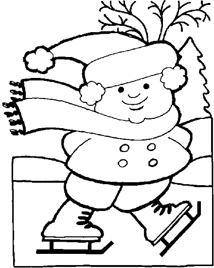 COLOREA TUS DIBUJOS: Dibujo de niño patinando en el hielo para ...