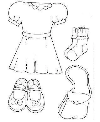 COLOREA TUS DIBUJOS: Dibujo de vestido para colorear