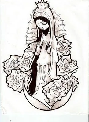 COLOREA TUS DIBUJOS: Dibujo de la Virgen de Guadalupe COLOREA TUS DIBUJOS: Dibujo de la Virgen de Guadalupe