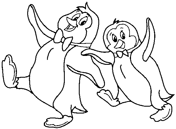 COLOREA TUS DIBUJOS: Pinguinos bailando para colorear y pintar COLOREA TUS DIBUJOS: Pinguinos bailando para colorear y pintar