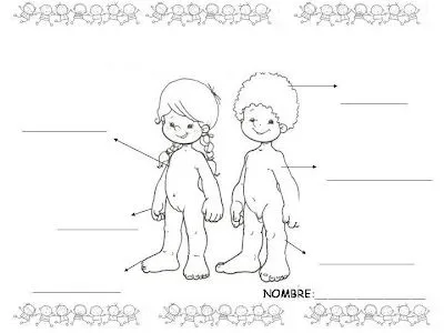 COLOREA TUS DIBUJOS: Examen de las partes del cuerpo COLOREA TUS DIBUJOS: Examen de las partes del cuerpo