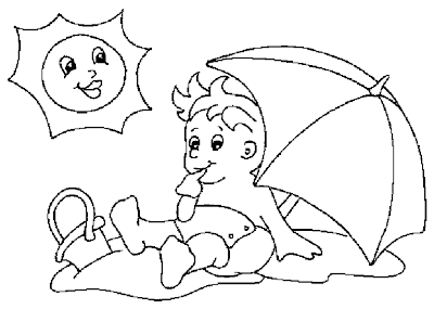 COLOREA TUS DIBUJOS: Dibujos de playa para colorear COLOREA TUS DIBUJOS: Dibujos de playa para colorear