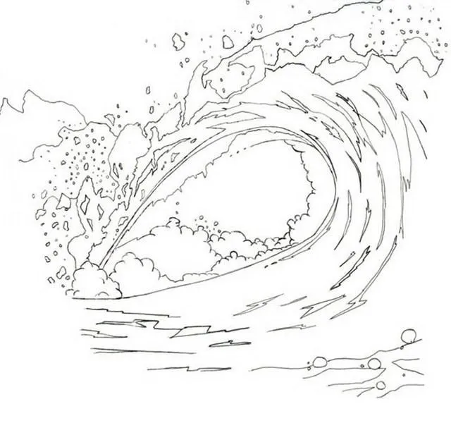 Olas del mar para colorear - Imagui