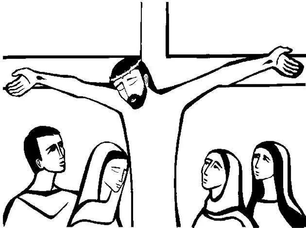 COLOREA TUS DIBUJOS: Jesucristo crucificado para colorear y pintar