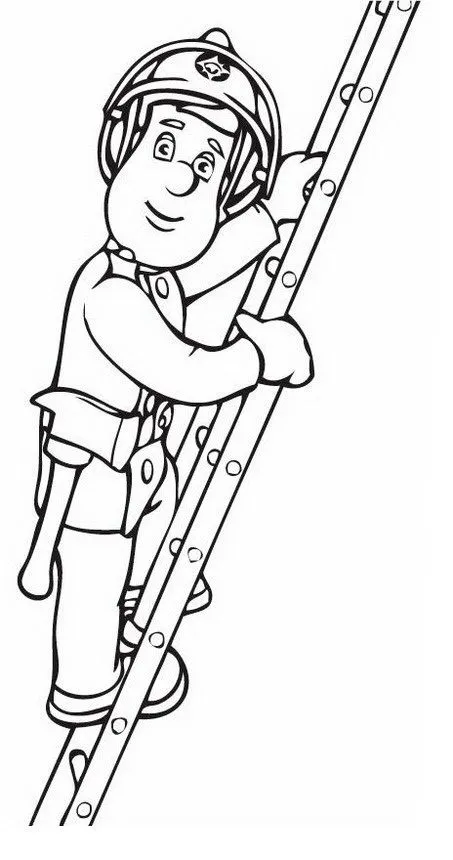 Persona subiendo escalera para colorear - Dibujo Views