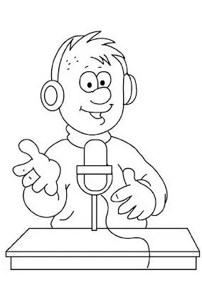 COLOREA TUS DIBUJOS: Estación de radio para colorear