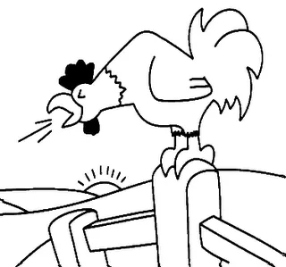 COLOREA TUS DIBUJOS: Gallo Cantando para colorear COLOREA TUS DIBUJOS: Gallo Cantando para colorear
