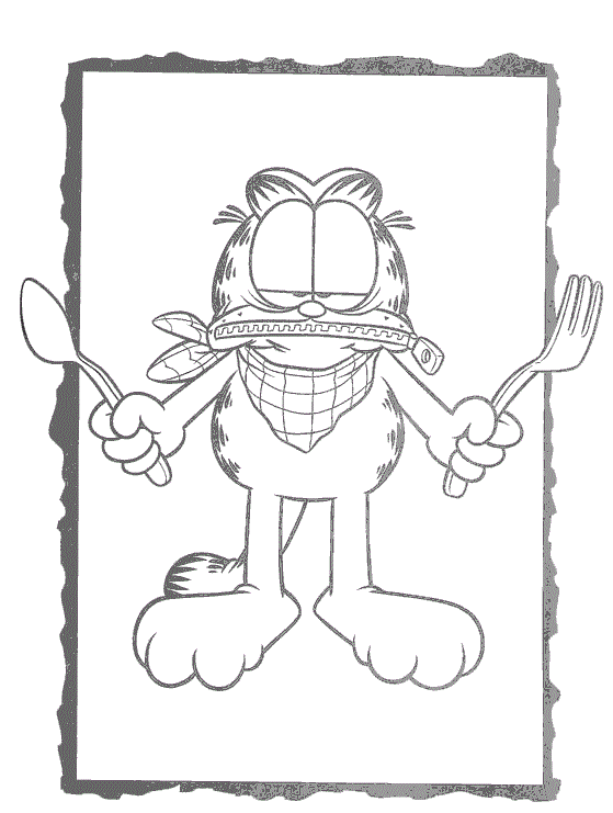 COLOREA TUS DIBUJOS: Garfield para colorear