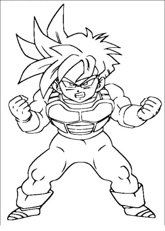 COLOREA TUS DIBUJOS: Gohan para colorear