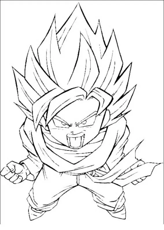 COLOREA TUS DIBUJOS: Goku para colorear