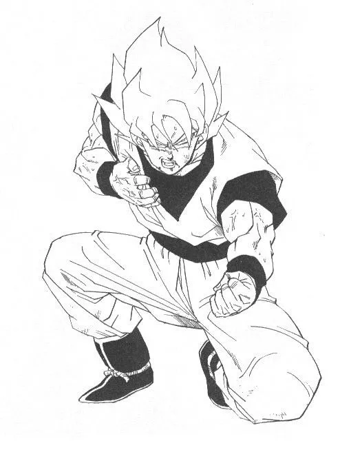 COLOREA TUS DIBUJOS: Goku luchando para colorear COLOREA TUS DIBUJOS: Goku luchando para colorear