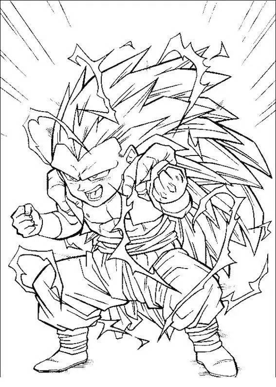 Foto de goku fase 4 para pintar - Imagui