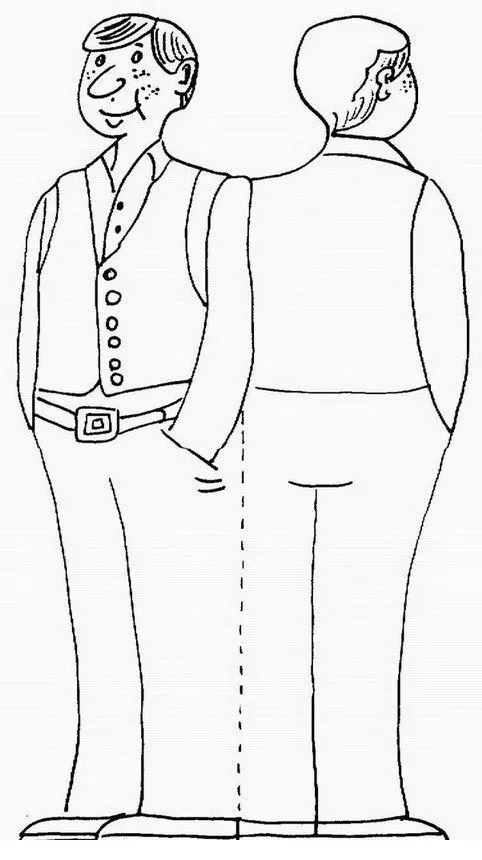 COLOREA TUS DIBUJOS: Hombre para colorear, pintar y armar