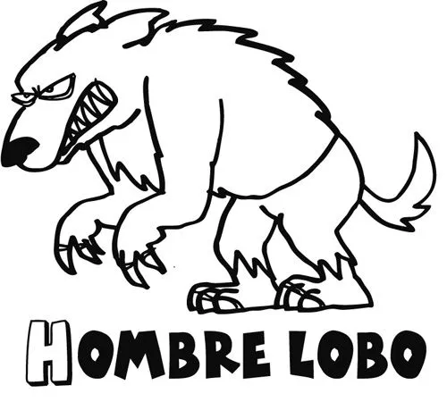 COLOREA TUS DIBUJOS: Hombre Lobo para colorear y pintar