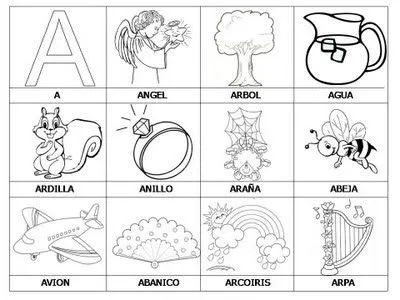 COLOREA TUS DIBUJOS: Laminas con dibujos para aprender palabras y ... COLOREA TUS DIBUJOS: Laminas con dibujos para aprender palabras y ...