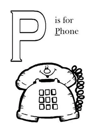 COLOREA TUS DIBUJOS: Letra P en ingles para colorear- Teléfono ...