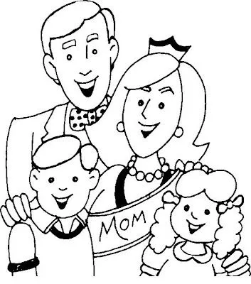 COLOREA TUS DIBUJOS: Mamá como reina de la familia para colorear COLOREA TUS DIBUJOS: Mamá como reina de la familia para colorear