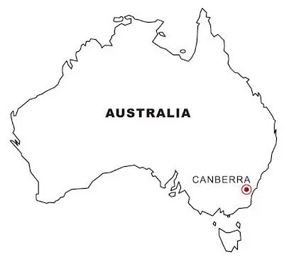 COLOREA TUS DIBUJOS: Mapa de Australia para colorear COLOREA TUS DIBUJOS: Mapa de Australia para colorear