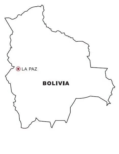 COLOREA TUS DIBUJOS: Mapa de Bolivia para colorear COLOREA TUS DIBUJOS: Mapa de Bolivia para colorear