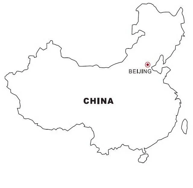 Mapa de China para colorear - Dibujo Views