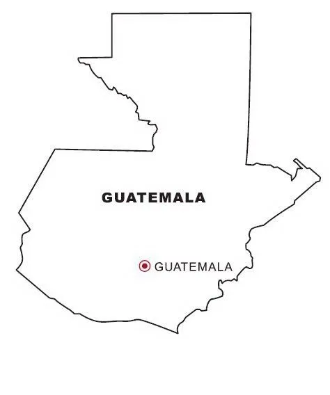 COLOREA TUS DIBUJOS: Mapa de Guatemala para colorear