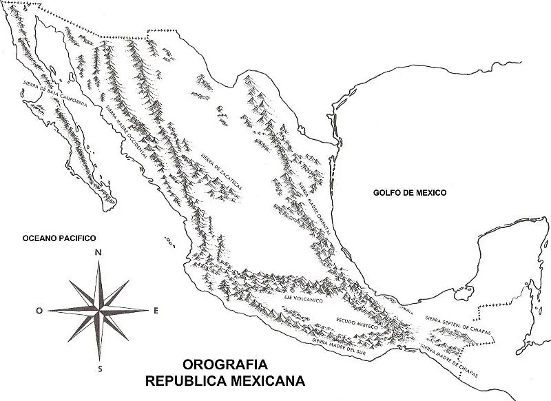 COLOREA TUS DIBUJOS: Mapa de las montañas de México – orografía de ...