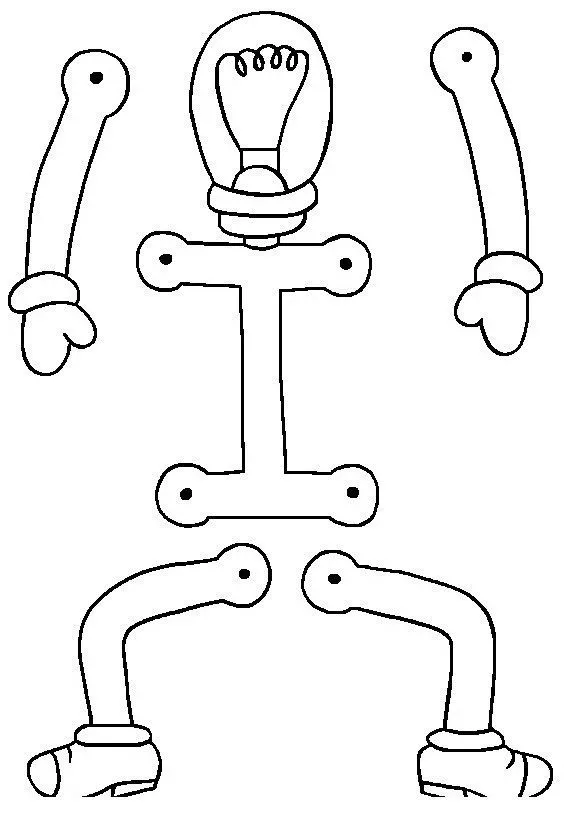 COLOREA TUS DIBUJOS: Marionetas para pintar y armar COLOREA TUS DIBUJOS: Marionetas para pintar y armar