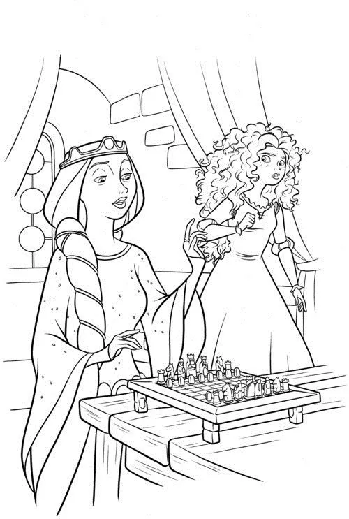 COLOREA TUS DIBUJOS: Merida con Reina Elionor para colorear y pintar COLOREA TUS DIBUJOS: Merida con Reina Elionor para colorear y pintar