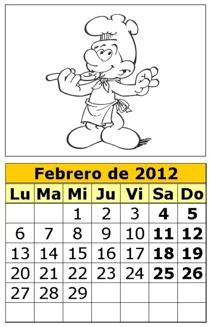 COLOREA TUS DIBUJOS: Mes de Febrero 2012 para colorear COLOREA TUS DIBUJOS: Mes de Febrero 2012 para colorear