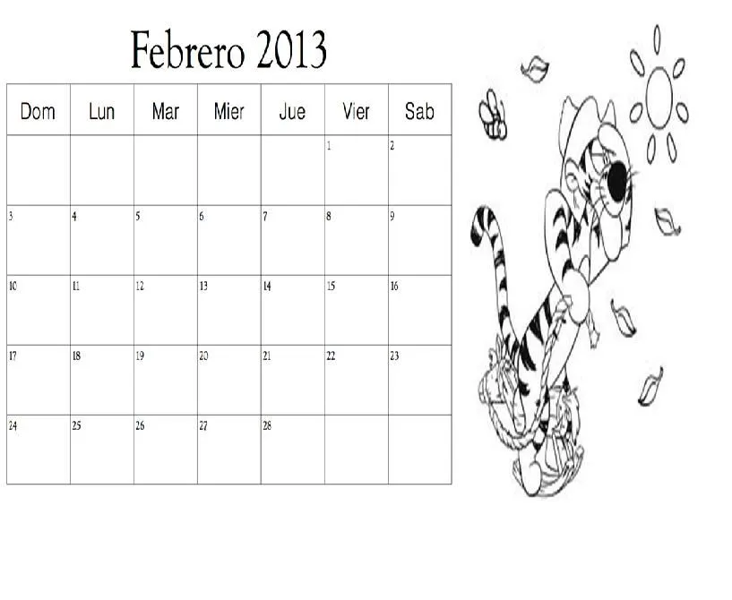 COLOREA TUS DIBUJOS: Dibujo del mes de Febrero 2013 para colorear COLOREA TUS DIBUJOS: Dibujo del mes de Febrero 2013 para colorear