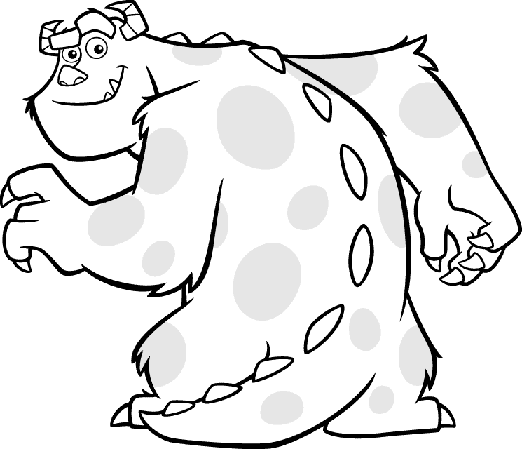 COLOREA TUS DIBUJOS: Monster Inc en blanco y negro
