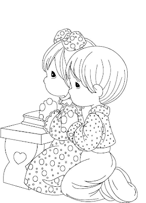 COLOREA TUS DIBUJOS: Niño rezando para colorear