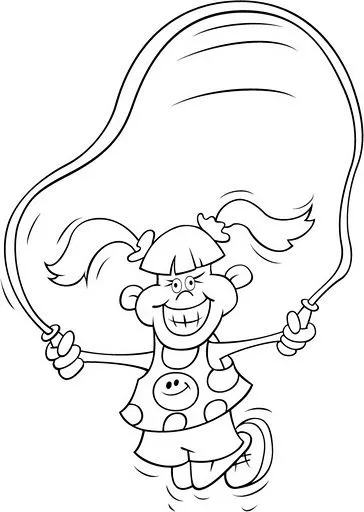 COLOREA TUS DIBUJOS: Niña saltando cuerda para colorear COLOREA TUS DIBUJOS: Niña saltando cuerda para colorear