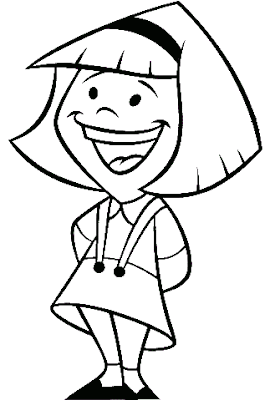 COLOREA TUS DIBUJOS: Niña sonriendo para colorear