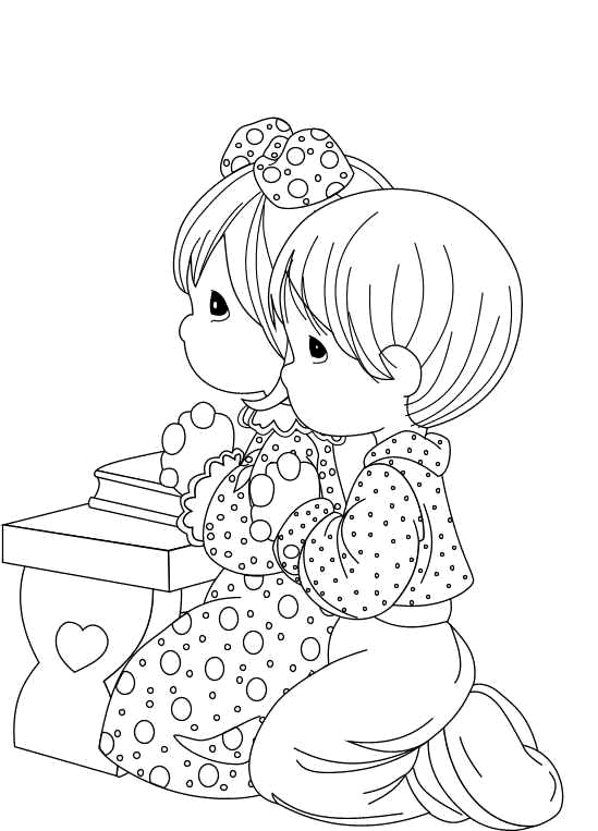COLOREA TUS DIBUJOS: Niña rezando el padre nuestro COLOREA TUS DIBUJOS: Niña rezando el padre nuestro