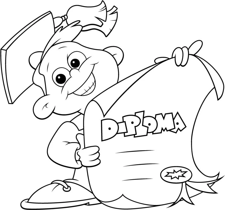 COLOREA TUS DIBUJOS: Niño sonriente mostrando diploma COLOREA TUS DIBUJOS: Niño sonriente mostrando diploma