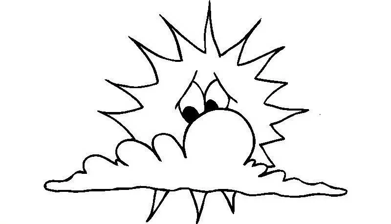 COLOREA TUS DIBUJOS: Sol ocultándose para colorear COLOREA TUS DIBUJOS: Sol ocultándose para colorear