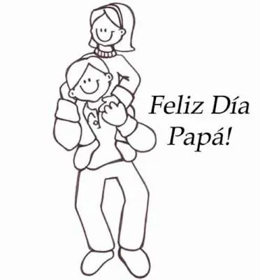 COLOREA TUS DIBUJOS: Padre e Hija para colorear y pintar COLOREA TUS DIBUJOS: Padre e Hija para colorear y pintar