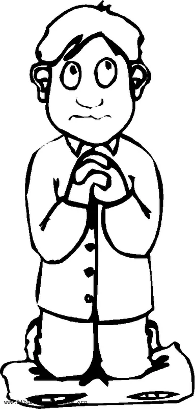 COLOREA TUS DIBUJOS: Persona rezando para colorear COLOREA TUS DIBUJOS: Persona rezando para colorear