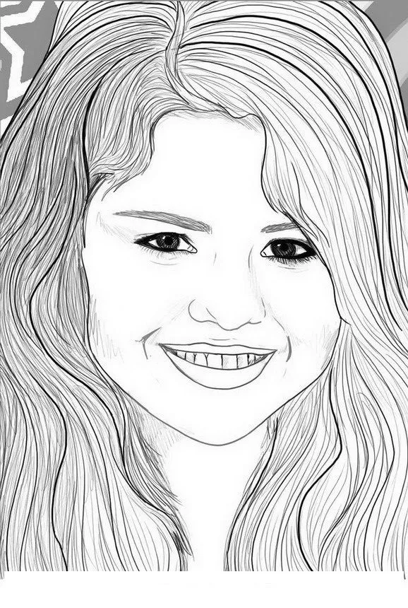 COLOREA TUS DIBUJOS: Selena Gomez para colorear y pintar
