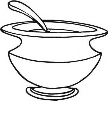 COLOREA TUS DIBUJOS: Plato de sopa para colorear y pintar COLOREA TUS DIBUJOS: Plato de sopa para colorear y pintar