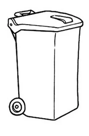 COLOREA TUS DIBUJOS: Recipiente para la basura para colorear COLOREA TUS DIBUJOS: Recipiente para la basura para colorear