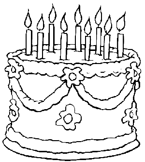 COLOREA TUS DIBUJOS: Tartas de cumpleaños para colorear y pintar