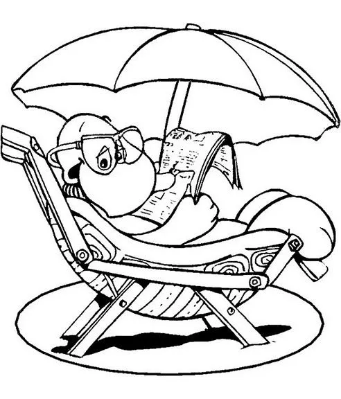 COLOREA TUS DIBUJOS: Dibujo de Vacaciones para colorear